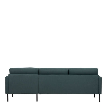 Furniture To Go Larvik Chaiselongue Sofa (RH) - Dark Green, Black Legs