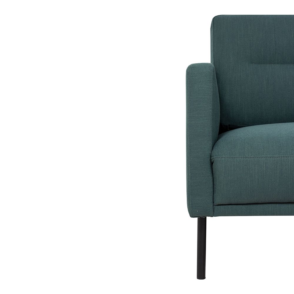 Furniture To Go Larvik Chaiselongue Sofa (RH) - Dark Green, Black Legs