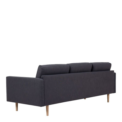 Furniture To Go Larvik Chaiselongue Sofa (LH) - Anthracite, Oak Legs