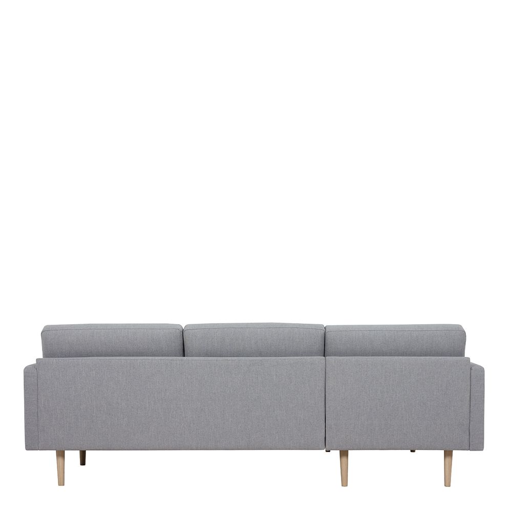 Furniture To Go Larvik Chaiselongue Sofa (LH) - Grey, Oak Legs