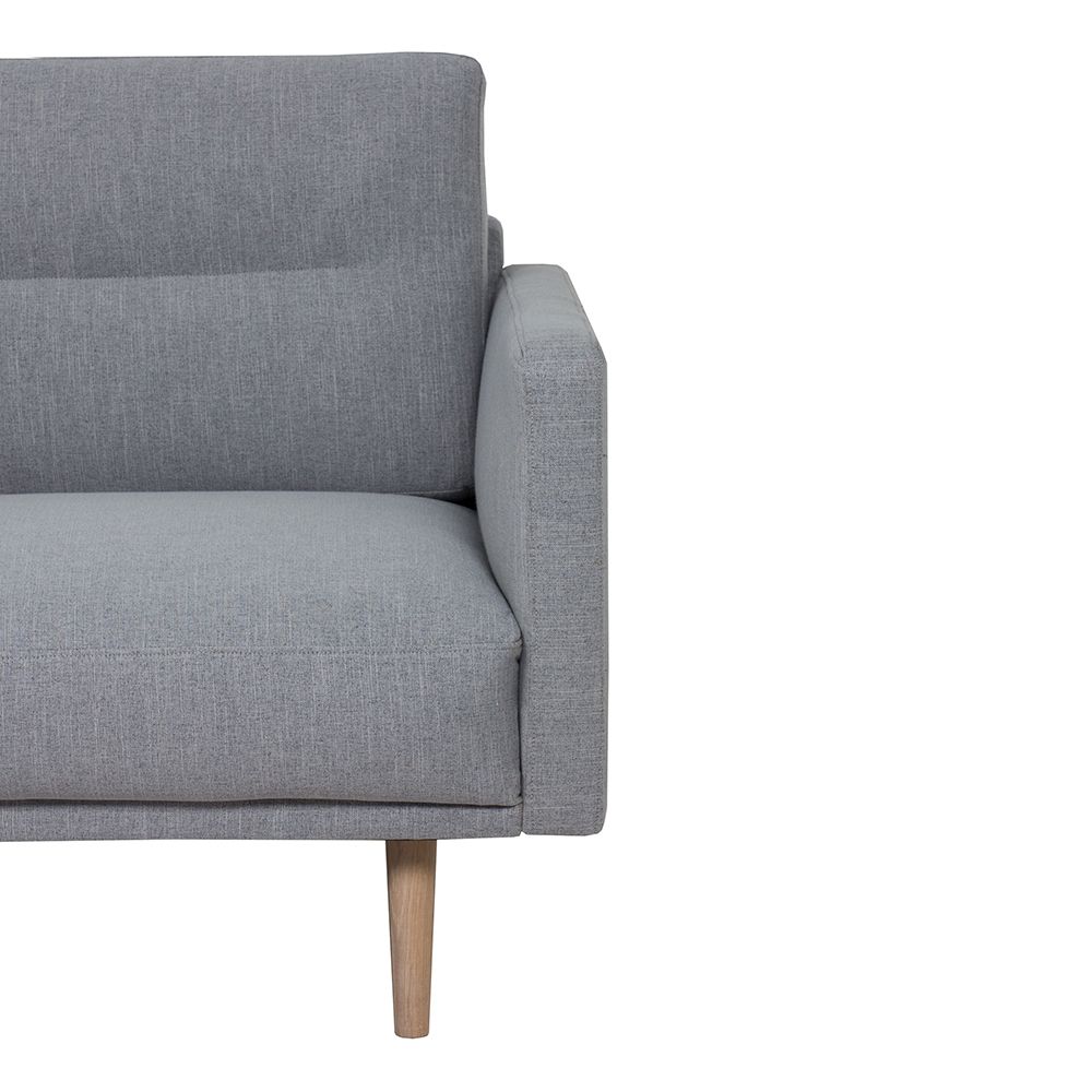 Furniture To Go Larvik Chaiselongue Sofa (LH) - Grey, Oak Legs