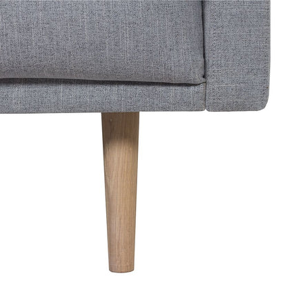 Furniture To Go Larvik Chaiselongue Sofa (LH) - Grey, Oak Legs