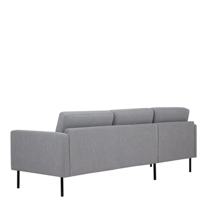 Furniture To Go Larvik Chaiselongue Sofa (LH) - Grey, Black Legs