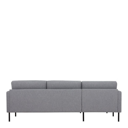 Furniture To Go Larvik Chaiselongue Sofa (LH) - Grey, Black Legs