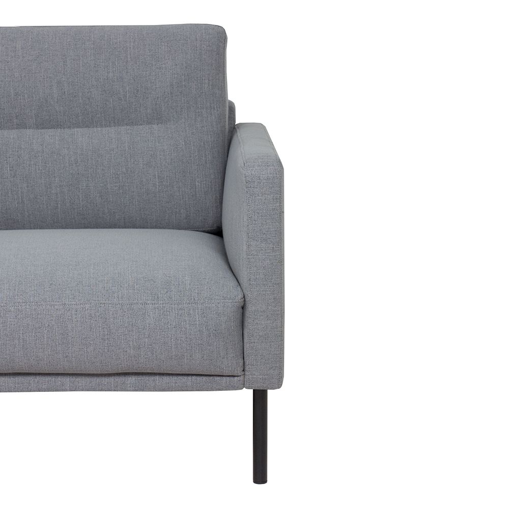 Furniture To Go Larvik Chaiselongue Sofa (LH) - Grey, Black Legs