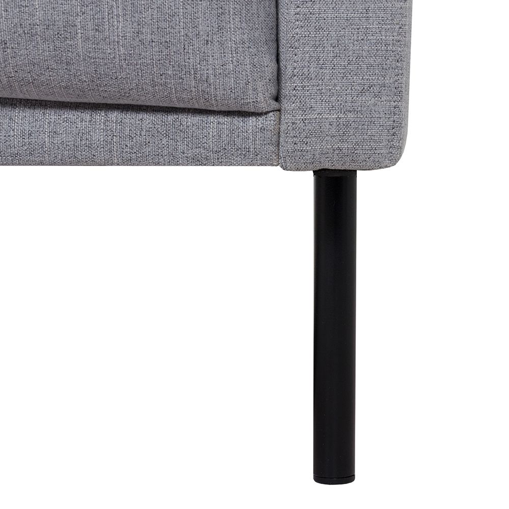 Furniture To Go Larvik Chaiselongue Sofa (LH) - Grey, Black Legs