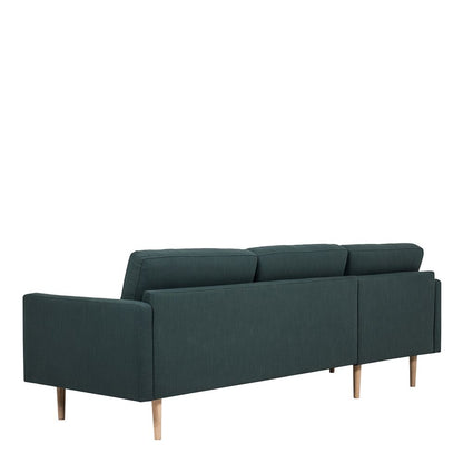 Furniture To Go Larvik 2.5 Seater Sofa - Dark Green, Black Legs