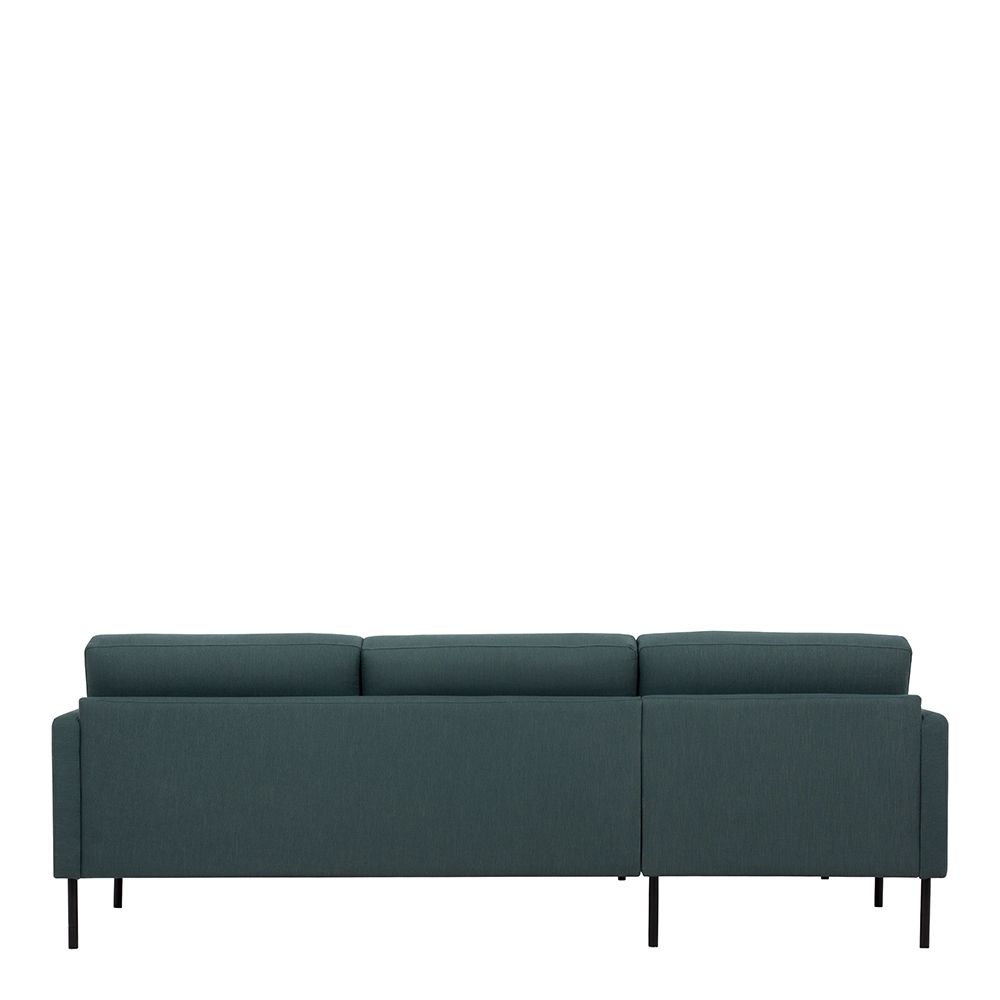 Furniture To Go Larvik Chaiselongue Sofa (LH) - Dark Green, Black Legs