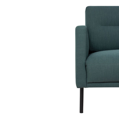 Furniture To Go Larvik Chaiselongue Sofa (LH) - Dark Green, Black Legs