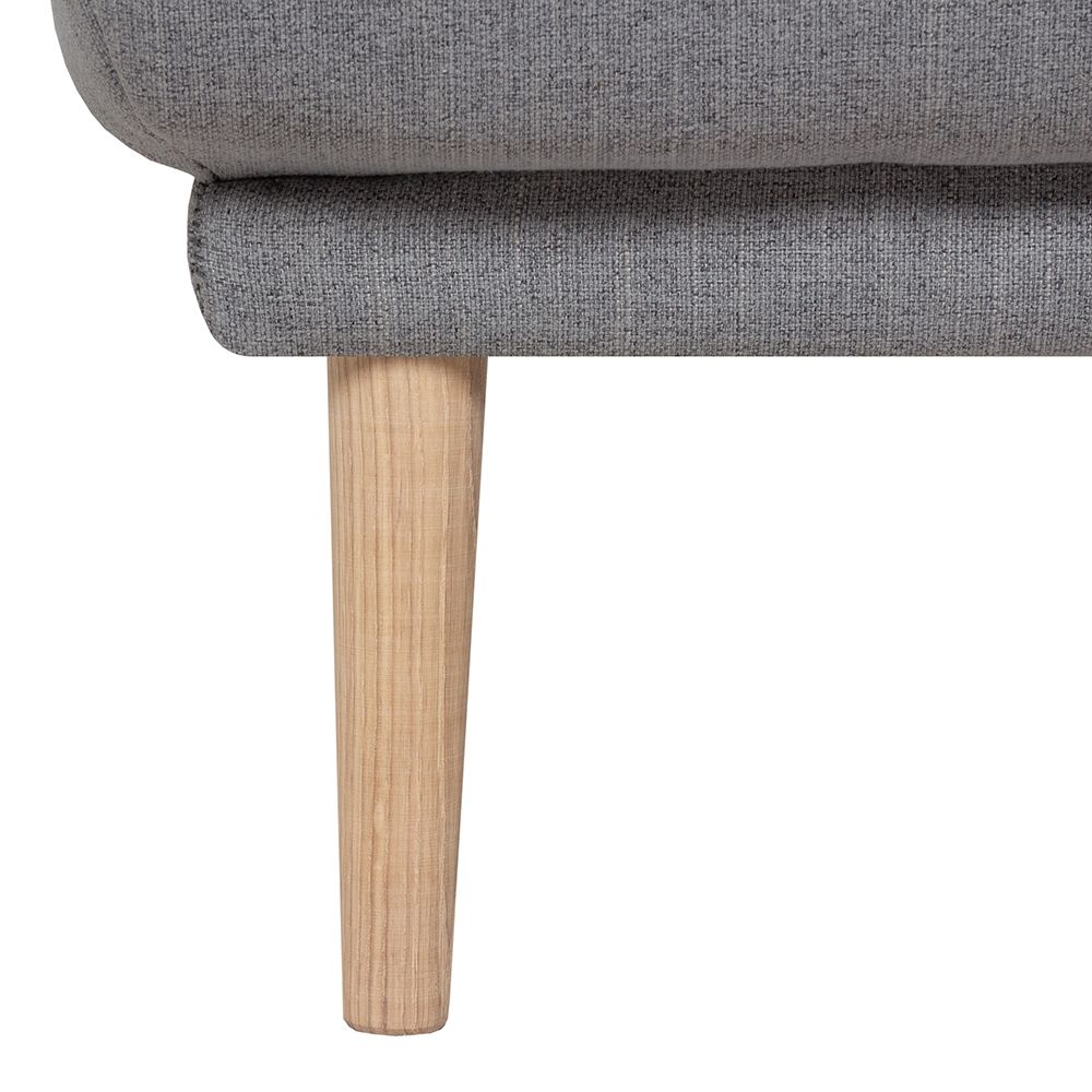 Furniture To Go Larvik Footstool - Grey, Oak Legs