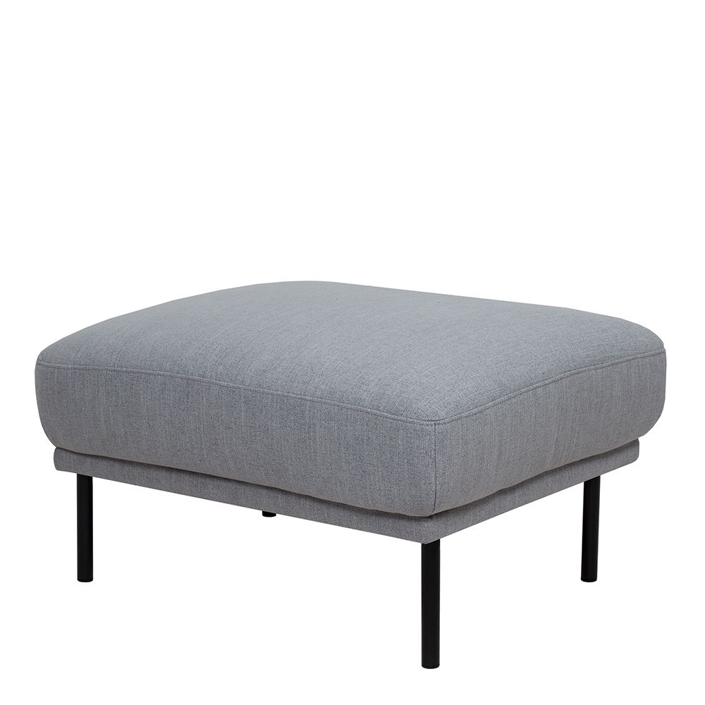 Furniture To Go Larvik Footstool - Grey, Black Legs