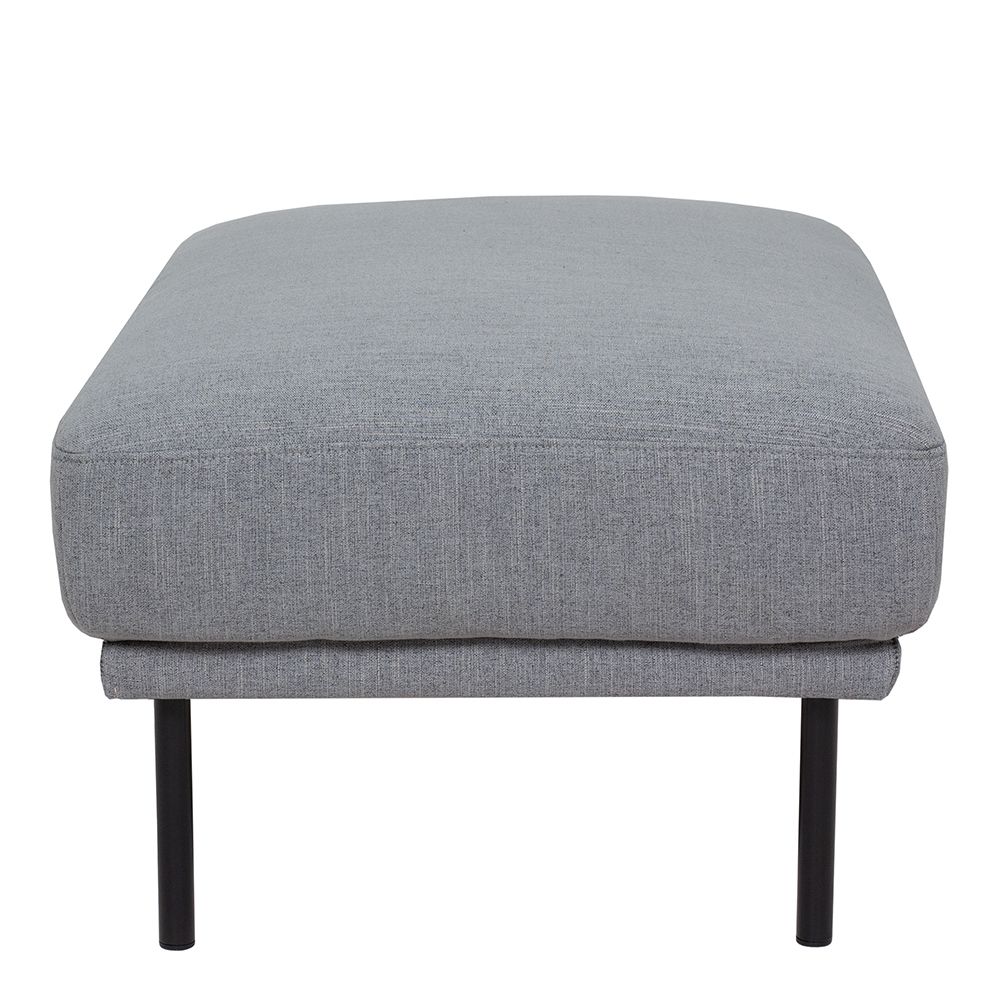 Furniture To Go Larvik Footstool - Grey, Black Legs