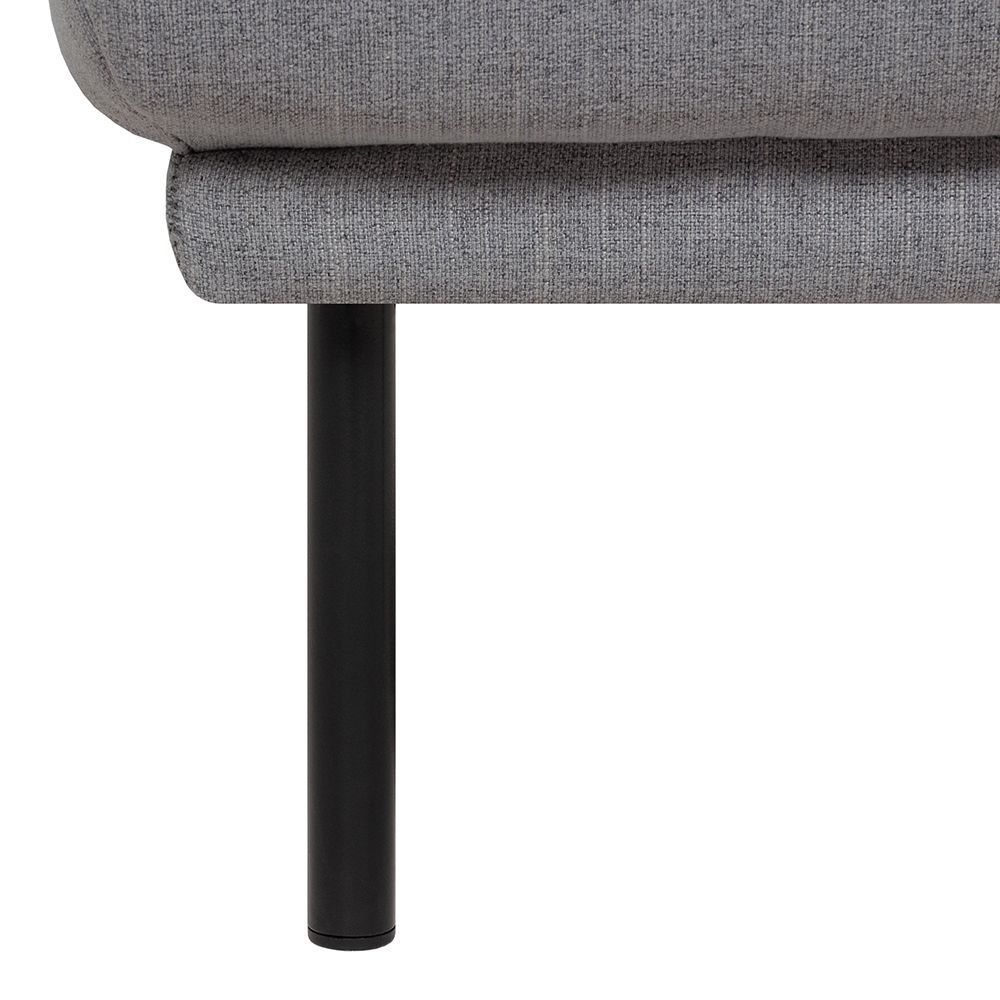 Furniture To Go Larvik Footstool - Grey, Black Legs