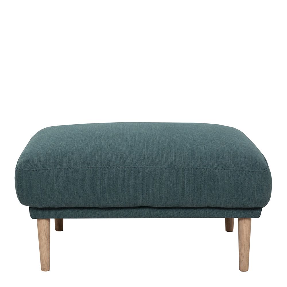 Furniture To Go Larvik Footstool - Dark Green, Oak Legs