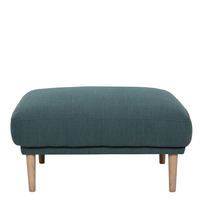 Furniture To Go Larvik Footstool - Dark Green, Oak Legs