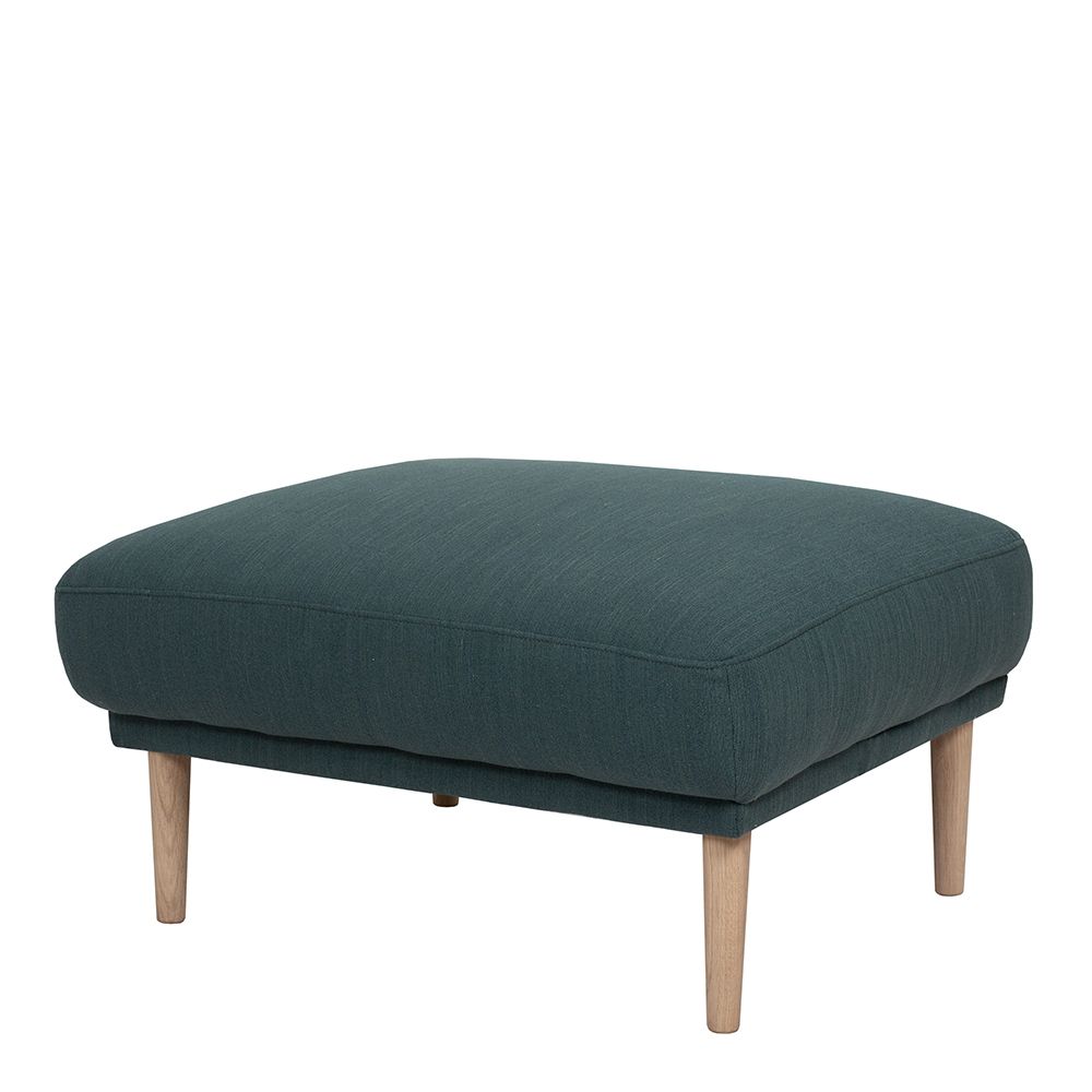 Furniture To Go Larvik Footstool - Dark Green, Oak Legs
