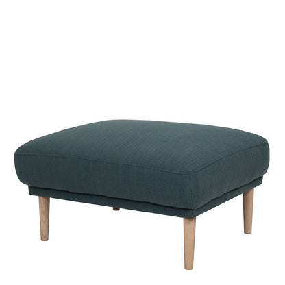 Furniture To Go Larvik Footstool - Dark Green, Oak Legs