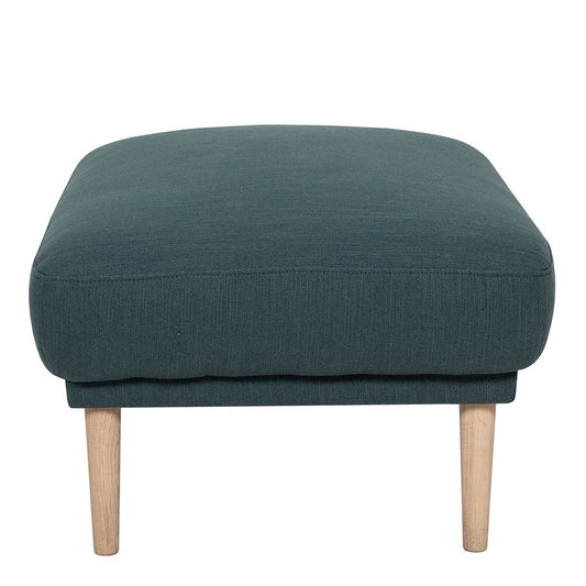 Furniture To Go Larvik Footstool - Dark Green, Oak Legs