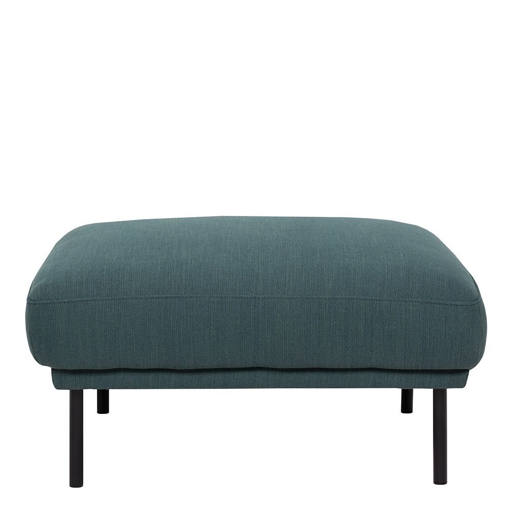 Furniture To Go Larvik Footstool - Dark Green, Black Legs