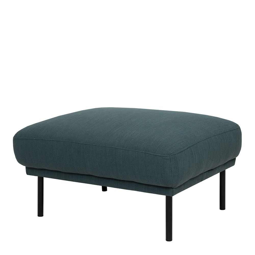 Furniture To Go Larvik Footstool - Dark Green, Black Legs