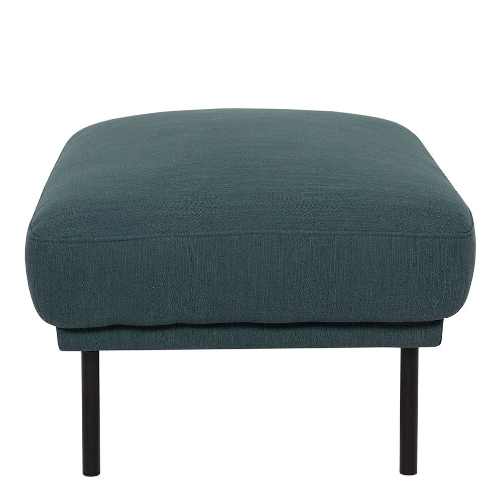 Furniture To Go Larvik Footstool - Dark Green, Black Legs