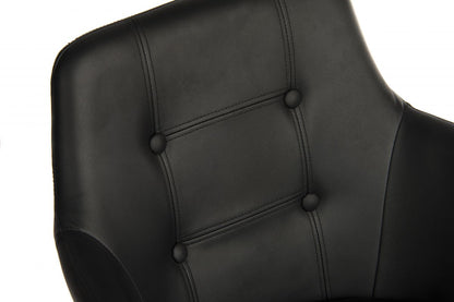 Teknik Office 4 Legged Reception Chair (pack of 2) in PU Black coloured fabric and oak coloured legs.