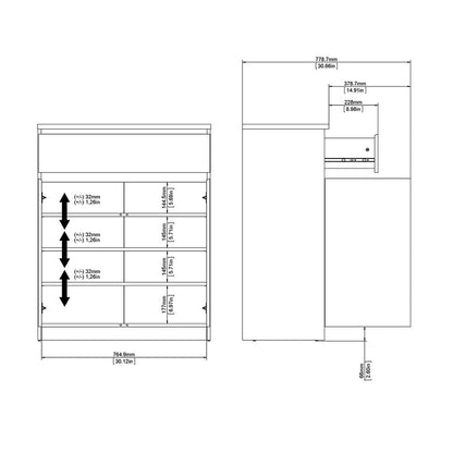 Furniture To Go Naia Sideboard - 1 Drawer 2 Doors in Black Matt