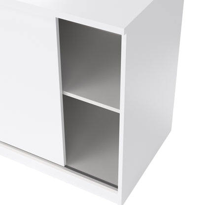 Furniture To Go Naia Storage Unit with 1 Sliding Door and 3 Drawers in White High Gloss