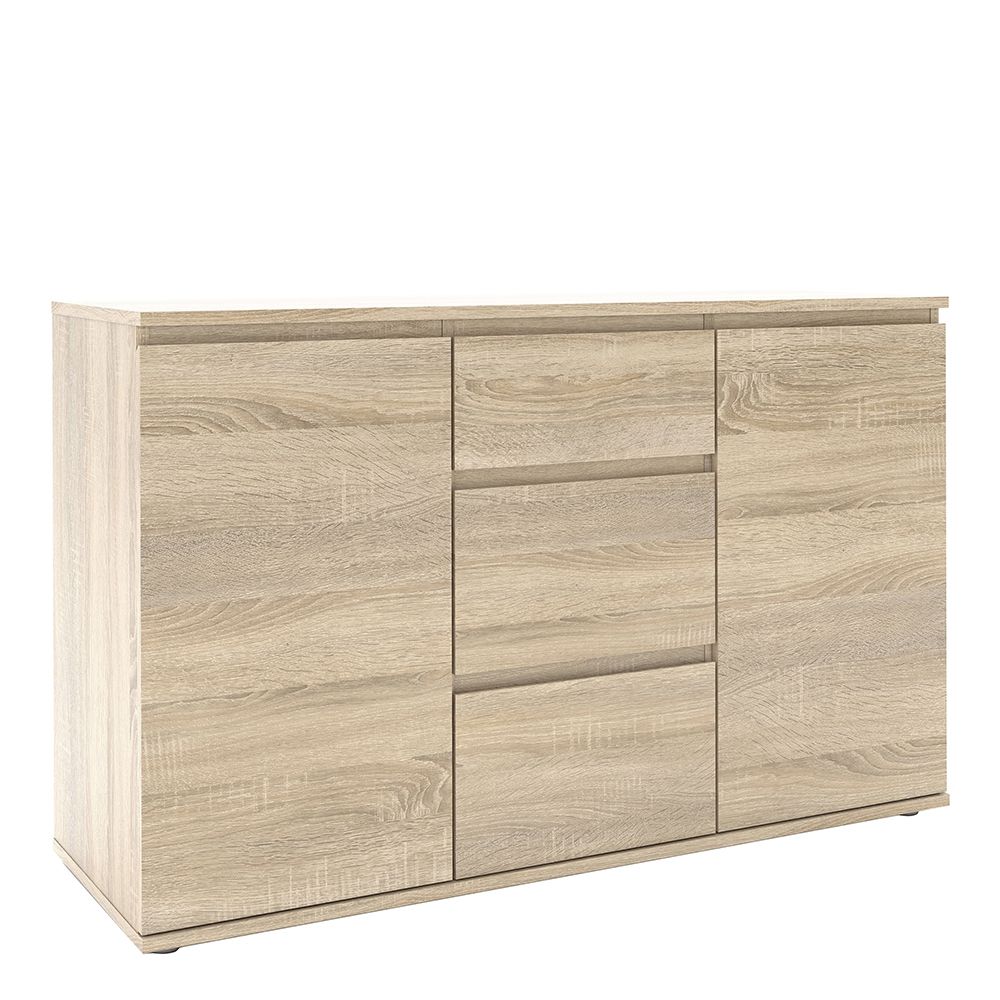 Furniture To Go Nova Sideboard 3 Drawers 2 Doors in Oak