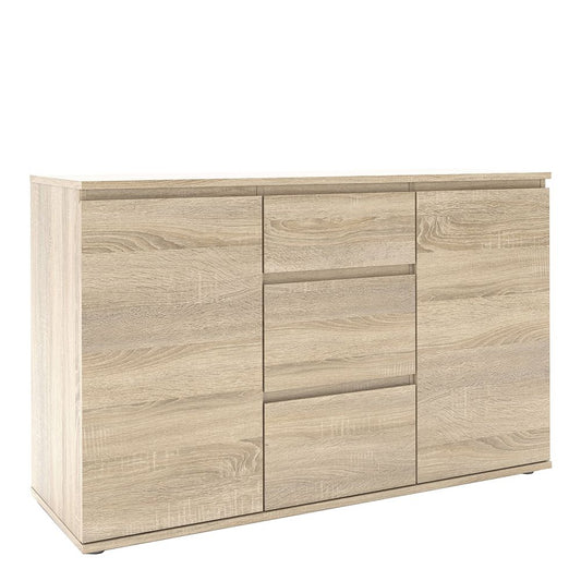 Furniture To Go Nova Sideboard 3 Drawers 2 Doors in Oak