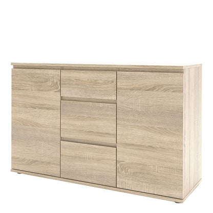 Furniture To Go Nova Sideboard 3 Drawers 2 Doors in Oak