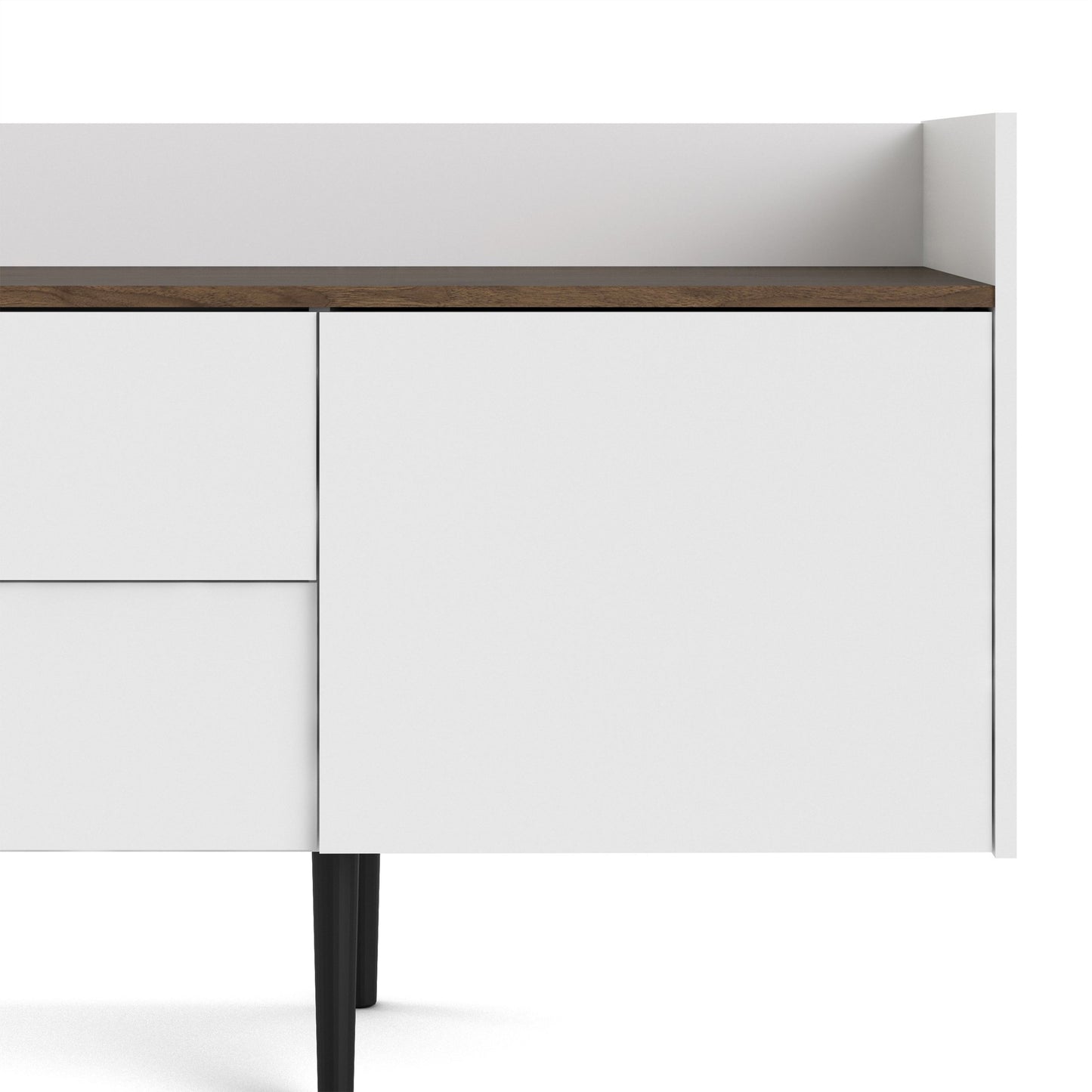 Furniture To Go Unit Sideboard 2 Drawers 3 Doors in White and Walnut