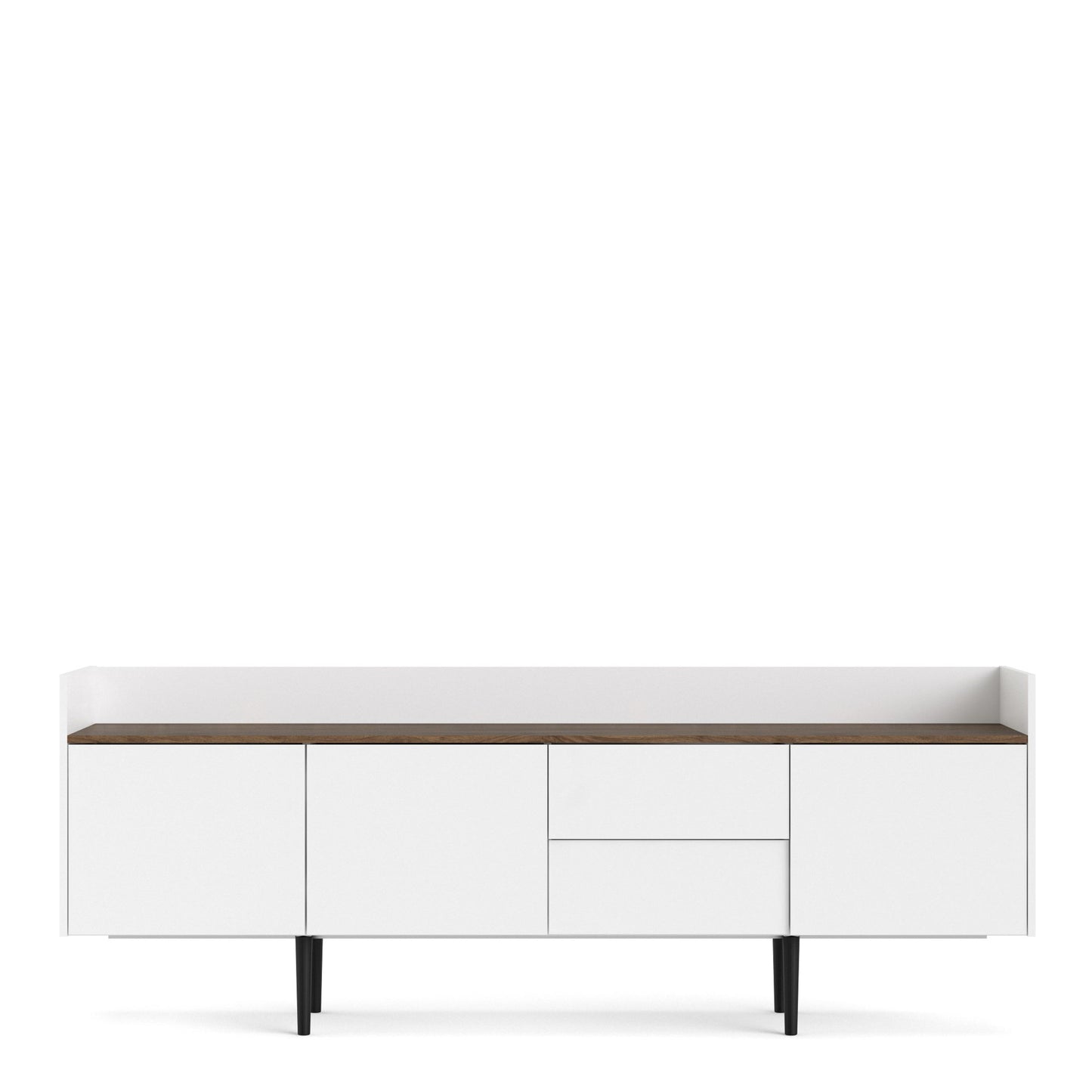 Furniture To Go Unit Sideboard 2 Drawers 3 Doors in White and Walnut