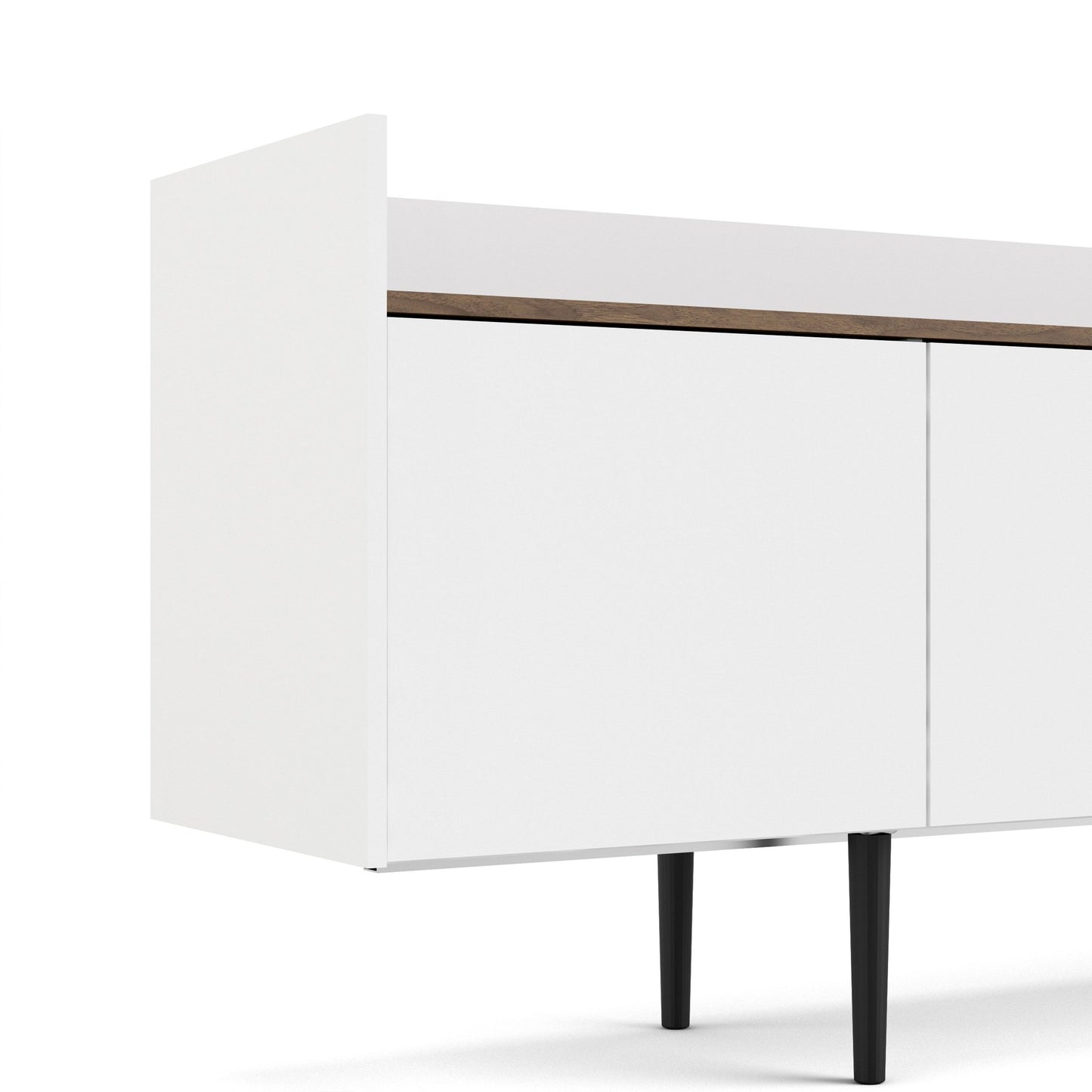 Furniture To Go Unit Sideboard 2 Drawers 3 Doors in White and Walnut