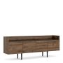 Furniture To Go Unit Sideboard 2 Drawers 3 Doors in Walnut and Black