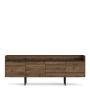 Furniture To Go Unit Sideboard 2 Drawers 3 Doors in Walnut and Black