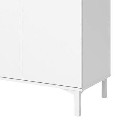 Furniture To Go Roomers Sideboard 3 Drawers 3 Doors in White and Oak