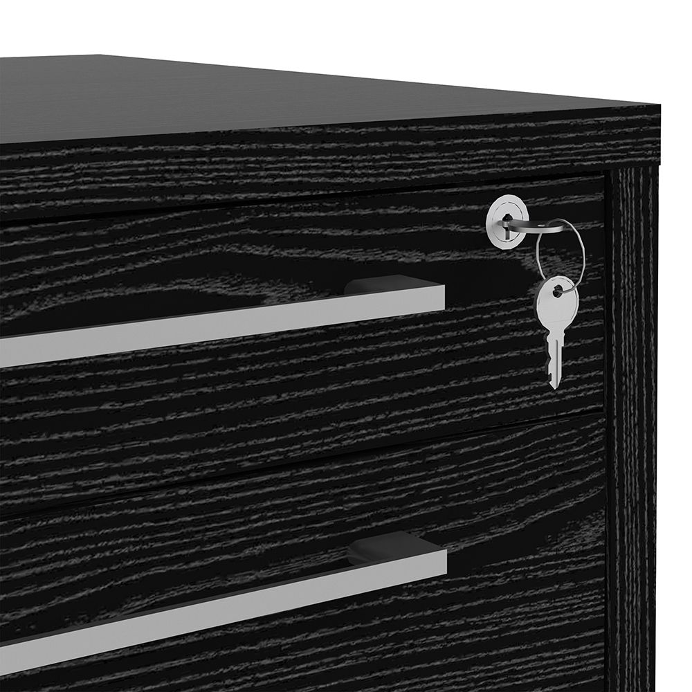 Furniture To Go Prima Mobile Cabinet in Black Woodgrain