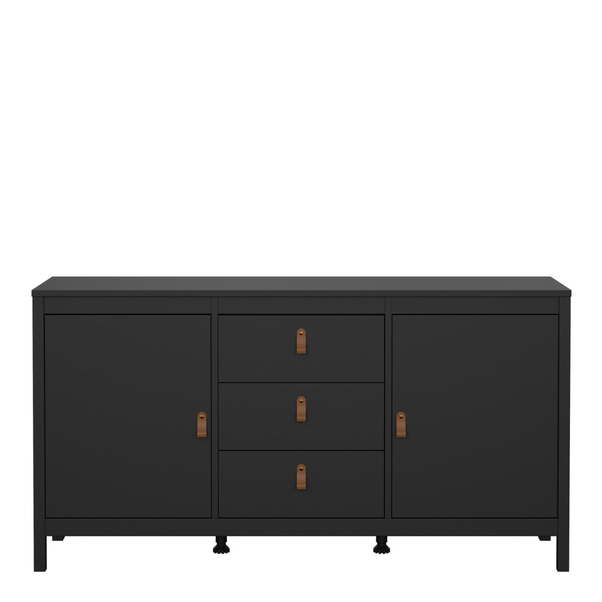 Furniture To Go Barcelona Sideboard 2 Doors 3 Drawers in Matt Black