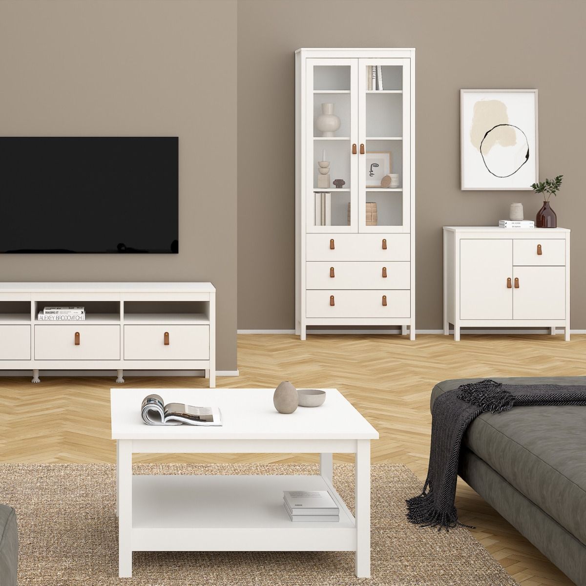 Furniture To Go Barcelona Sideboard 2 Doors 1 Drawer in White