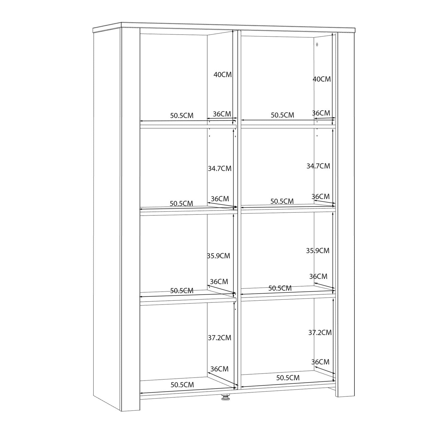 Furniture To Go Bohol 2 Door Display Cabinet in Riviera Oak/White