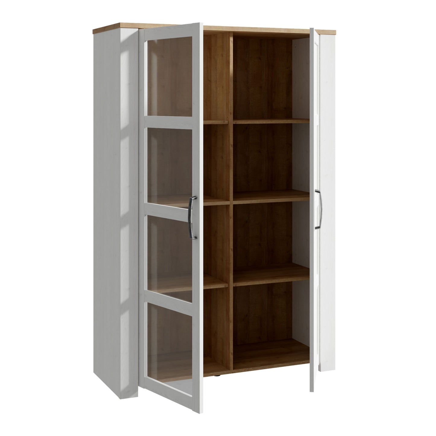 Furniture To Go Bohol 2 Door Display Cabinet in Riviera Oak/White