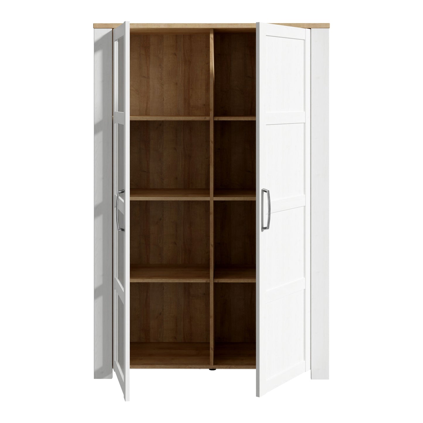 Furniture To Go Bohol 2 Door Display Cabinet in Riviera Oak/White