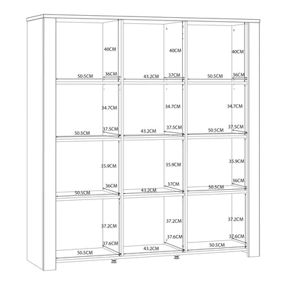 Furniture To Go Bohol 3 Door Large Display Cabinet in Riviera Oak/Navy