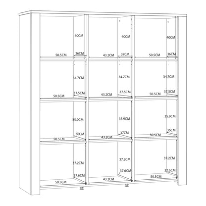 Furniture To Go Bohol 3 Door Large Display Cabinet in Riviera Oak/White