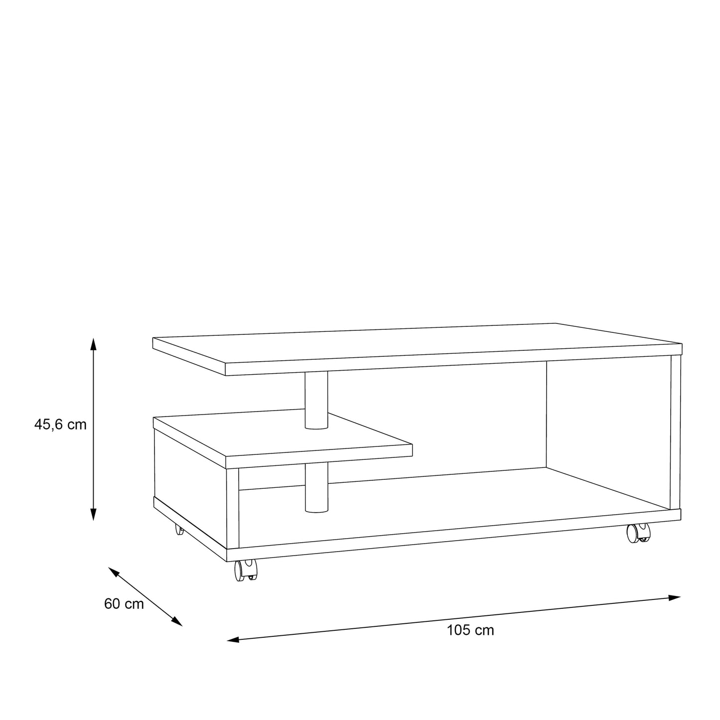 Furniture To Go Bailey Coffee Table in Antique Oak