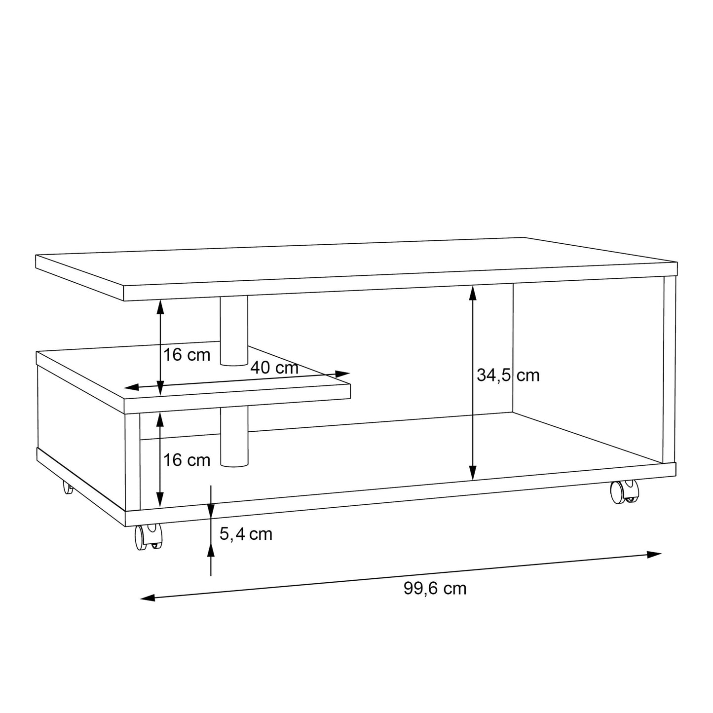 Furniture To Go Bailey Coffee Table in Sand Oak