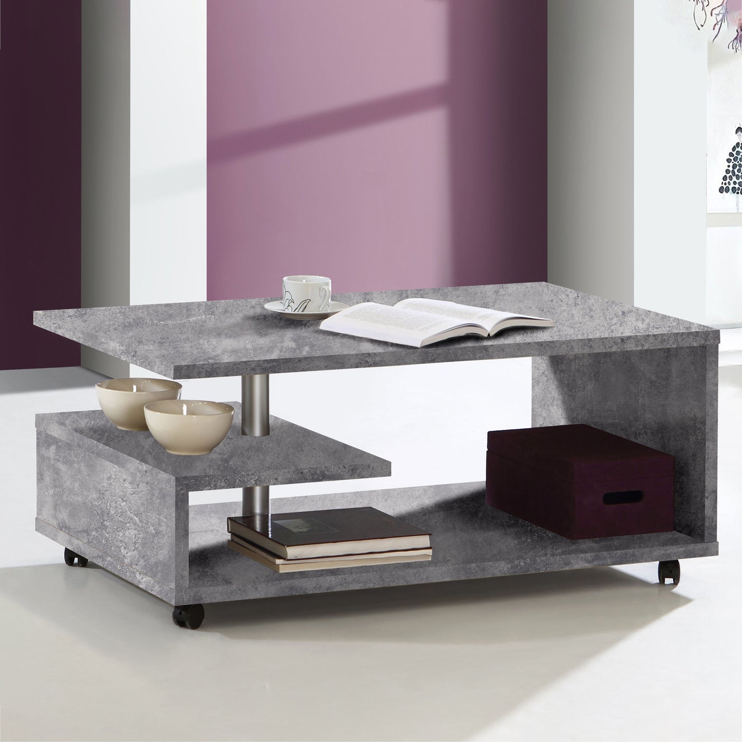 Furniture To Go Bailey Coffee Table in Concrete Grey