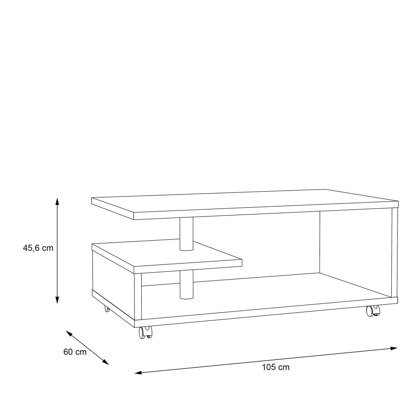 Furniture To Go Bailey Coffee Table in Concrete Grey