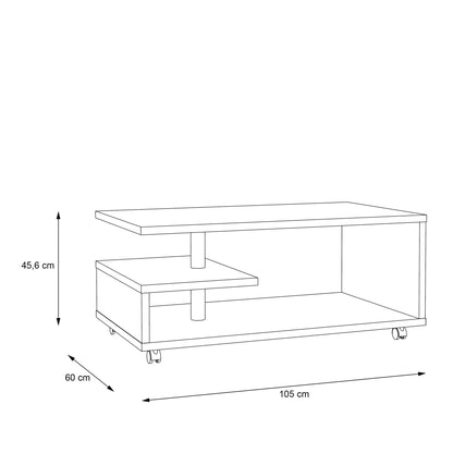 Furniture To Go Bailey Coffee Table in Concrete Optic Dark Grey